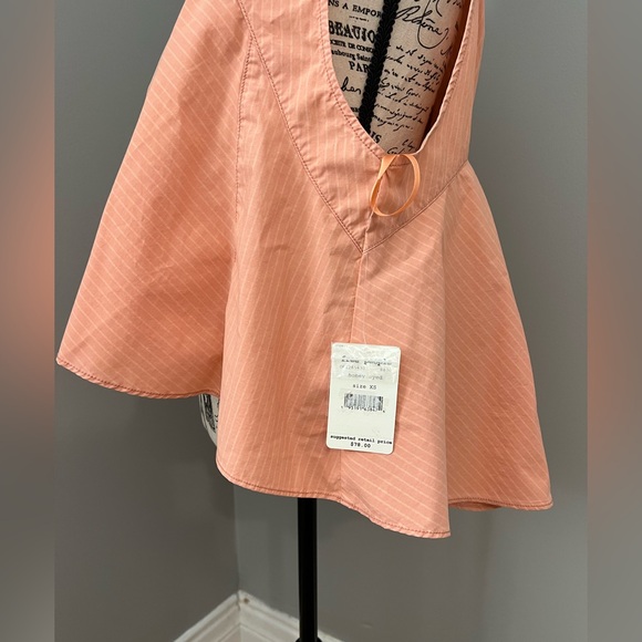 NWT - Free People Peach Carla Stripe Tank Top - Picture 12 of 12